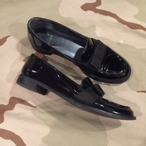 Stuart Weitzman Patent Leather Loafers Size 8W